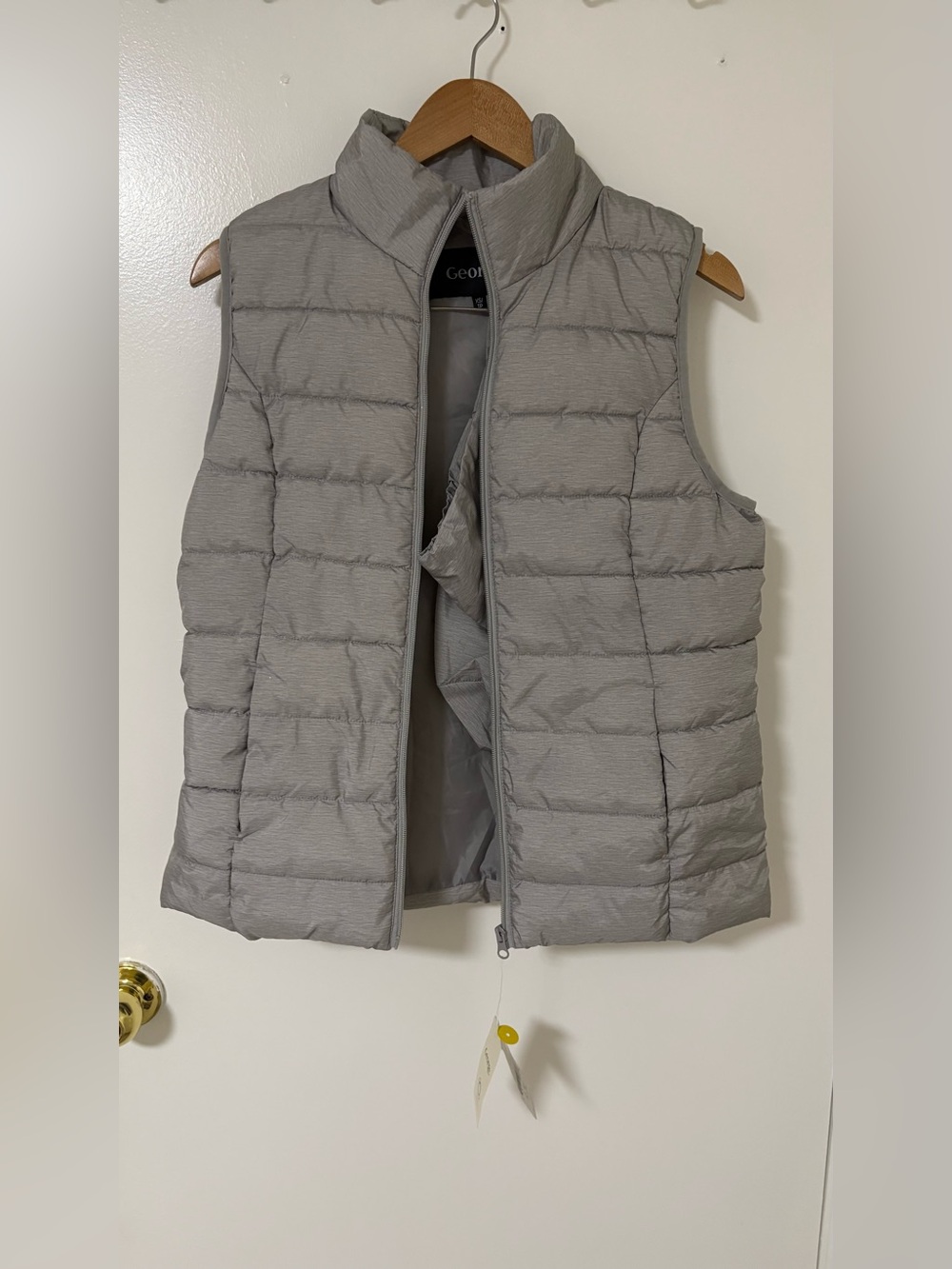 George Light Gray Quilted Puffer Vest
